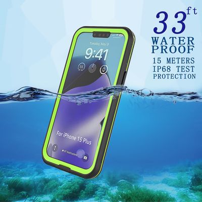Cazy Waterdicht Hoesje geschikt voor iPhone 15 Plus - Zwart / Groen