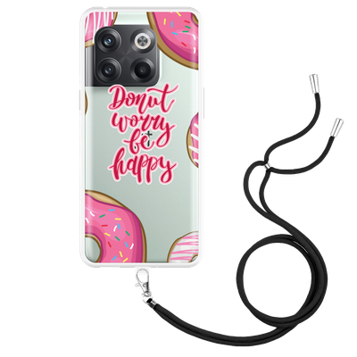 Cazy Hoesje met Koord geschikt voor OnePlus 10T - Donut Worry