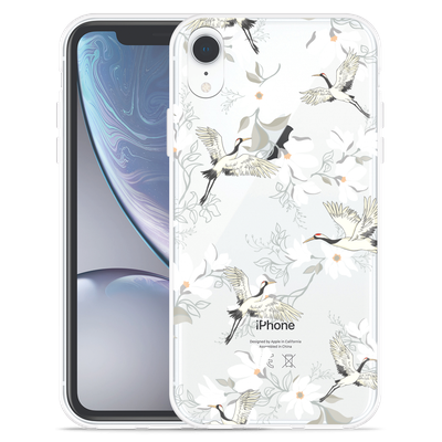 Cazy Hoesje geschikt voor iPhone Xr - White Bird