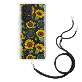 Hoesje met Koord geschikt voor Samsung Galaxy A53 - Sunflowers