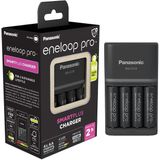Panasonic Snelle Oplader - Eneloop PRO - inclusief 4x AA 2500mAh Pro batterijen