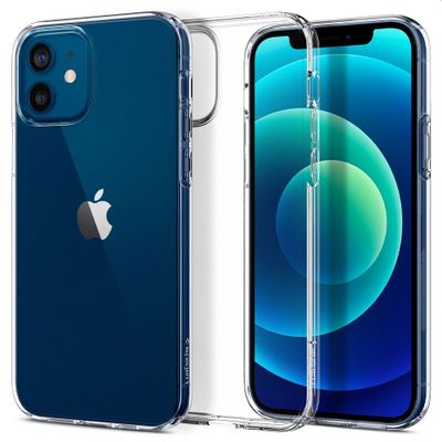 Hoesje geschikt voor iPhone 12 / iPhone 12 Pro - Spigen Liquid Crystal Case - Transparant