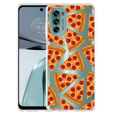 Cazy Hoesje geschikt voor Motorola Moto G62 5G - Pizza Party