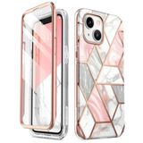 Hoesje geschikt voor iPhone 14 Plus - Supcase Cosmo Case - Roze Marmer