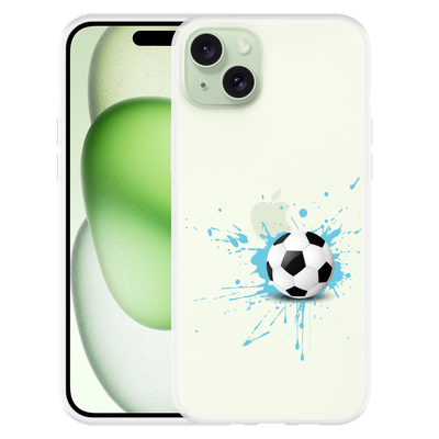 Cazy Hoesje geschikt voor iPhone 15 Plus Soccer Ball