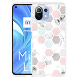 Hoesje geschikt voor Xiaomi Mi 11 Lite - Marmer Honeycomb