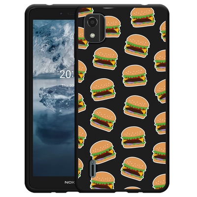 Cazy Hoesje Zwart geschikt voor Nokia C2 2nd Edition - Burgers