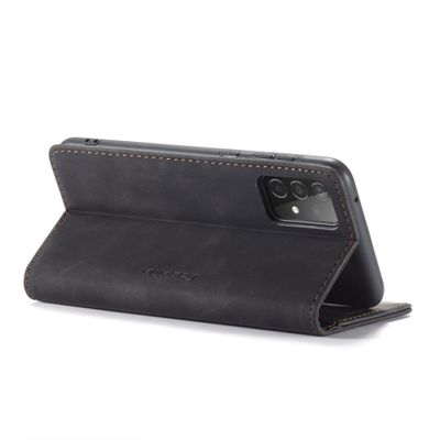 CASEME Samsung Galaxy A72 5G Retro Wallet Case - Zwart