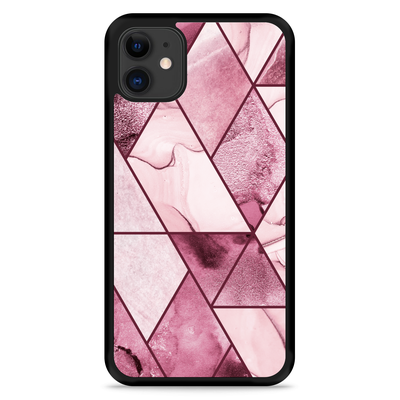 Cazy Hardcase hoesje geschikt voor iPhone 11 - Roze Marmer Mix