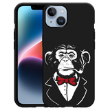 Hoesje Zwart geschikt voor iPhone 14 - Smoking Chimp