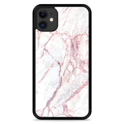 Cazy Hardcase hoesje geschikt voor iPhone 11 - White Pink Marble