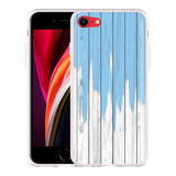 Hoesje geschikt voor iPhone SE 2020 - Dripping Blue Paint