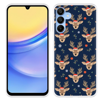 Cazy Hoesje geschikt voor Samsung Galaxy A15 / A15 5G Schattige Rendieren