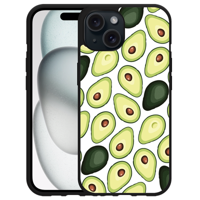 Cazy Hardcase Hoesje geschikt voor iPhone15 Avocado's