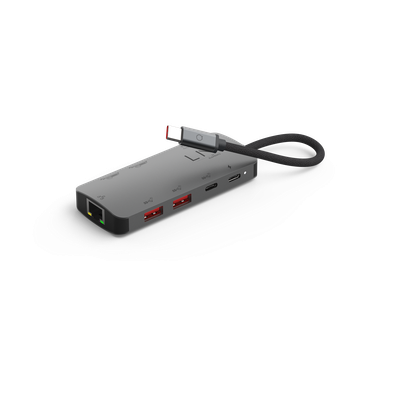 LINQ Connects 8-in-1 Pro USB-C Multiport Hub (8K) + 2M USB-C PD Kabel