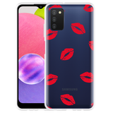 Hoesje geschikt voor Samsung Galaxy A03s - Red Kisses