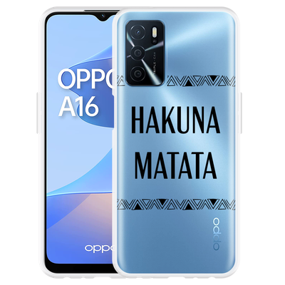 Cazy Hoesje geschikt voor Oppo A16/A16s - Hakuna Matata black