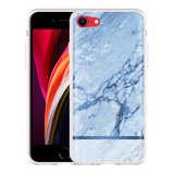 Hoesje geschikt voor iPhone SE 2020 - Blauw Marmer