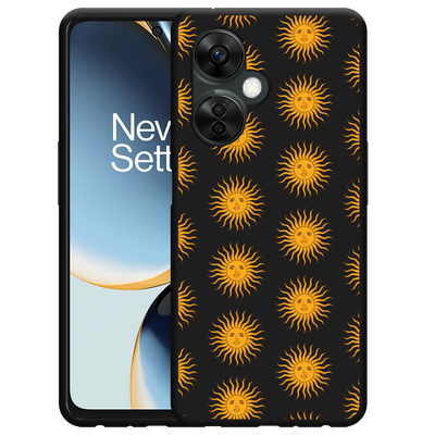 Cazy Hoesje Zwart geschikt voor OnePlus Nord CE 3 Lite 5G Vintage Zonnetjes