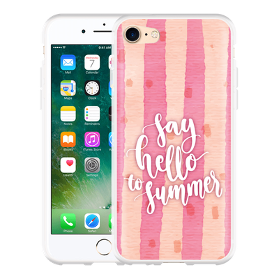 Cazy Hoesje geschikt voor iPhone 7 - Say Hello to Summer