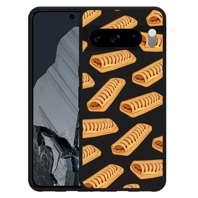 Cazy Hoesje Zwart geschikt voor Google Pixel 8 Pro Frikandelbroodjes
