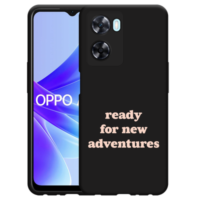 Cazy Hoesje Zwart geschikt voor Oppo A57s New Adventures