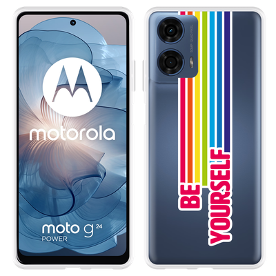 Cazy Hoesje geschikt voor Motorola Moto G04/G04s/G24/G24 Power Be Yourself