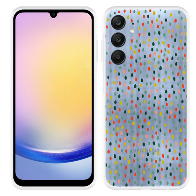 Cazy Hoesje geschikt voor Samsung Galaxy A25 Happy Dots