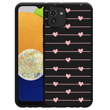 Hoesje Zwart geschikt voor Samsung Galaxy A03 - Pink Love
