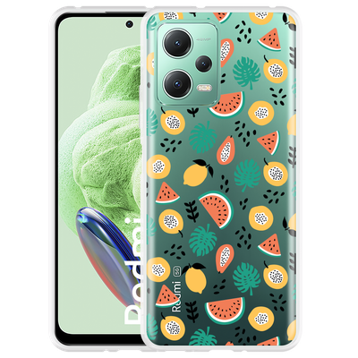 Cazy Hoesje geschikt voor Xiaomi Redmi Note 12 Tropical Fruit