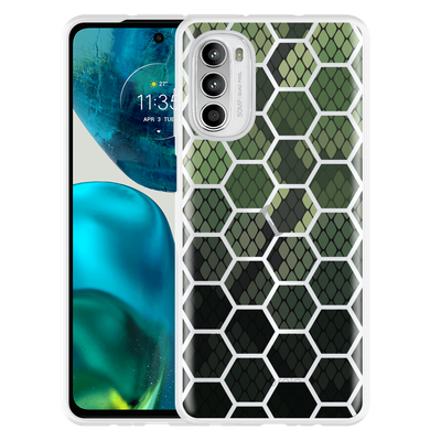 Cazy Hoesje geschikt voor Motorola Moto G52 - Snakeskin Honeycomb