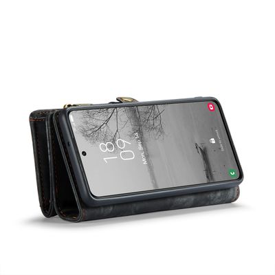 Samsung Galaxy S23+ Hoesje - CASEME Luxe Leren Portemonnee Hoesje - Zwart