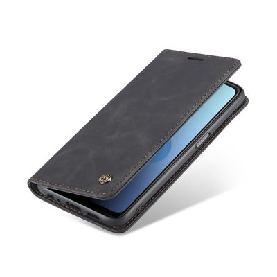 Caseme Hoesje geschikt voor Oppo A76/A96 - Retro Wallet Case - Zwart