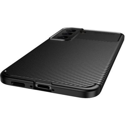 Cazy Rugged TPU Hoesje geschikt voor Samsung Galaxy S22+ - Zwart