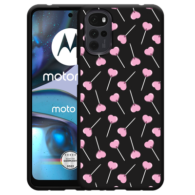 Cazy Hoesje Zwart geschikt voor Motorola Moto G22 - Lollipops