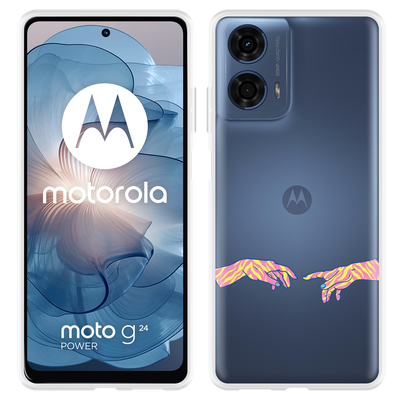 Cazy Hoesje geschikt voor Motorola Moto G04/G04s/G24/G24 Power De Schepping 2.0