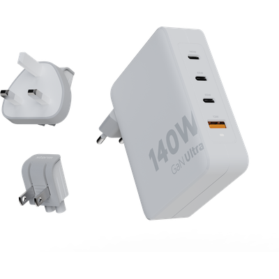 Xtorm Volt ll GaN Charger (140W) + USB-C PD Cable - XVC2140 (White)