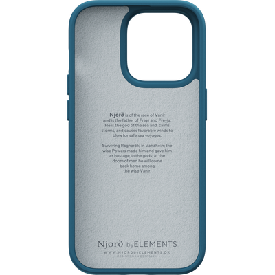 Njord Collections Fabric Tonal Hoesje geschikt voor iPhone 14 Pro Max - Deep Sea