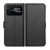 Wallet Classic Hoesje geschikt voor Poco C40 - Zwart