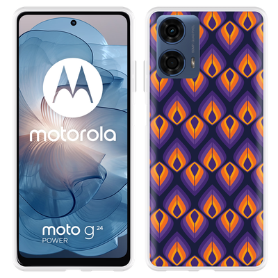 Cazy Hoesje geschikt voor Motorola Moto G04/G04s/G24/G24 Power 70s Paars