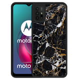 Hardcase hoesje geschikt voor Motorola Moto G10 - Zwart Goud Marmer