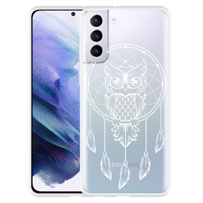 Cazy Hoesje geschikt voor Samsung Galaxy S21 Plus - Dream Owl Mandala