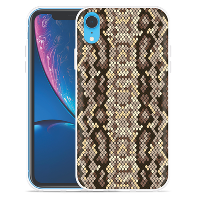 Cazy Hoesje geschikt voor iPhone Xr - Snakeskin Pattern