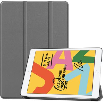 Cazy TriFold Hoes met Auto Slaap/Wake geschikt voor iPad 2021 (9th Gen)/2020 (8th Gen)/iPad 2019 (7th Gen) - Grijs
