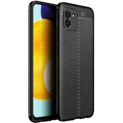 Cazy Hoesje geschikt voor Samsung Galaxy A03 - TPU Hoesje Soft Design - Zwart