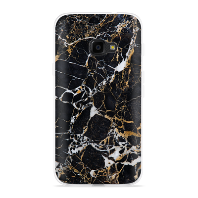 Cazy Hoesje geschikt voor Samsung Galaxy Xcover 4/4s - Zwart Goud Marmer