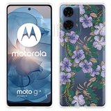 Hoesje geschikt voor Motorola Moto G04/G04s/G24/G24 Power Purple Flowers