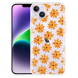 Hoesje geschikt voor iPhone 14 Plus - Oranje Bloemen