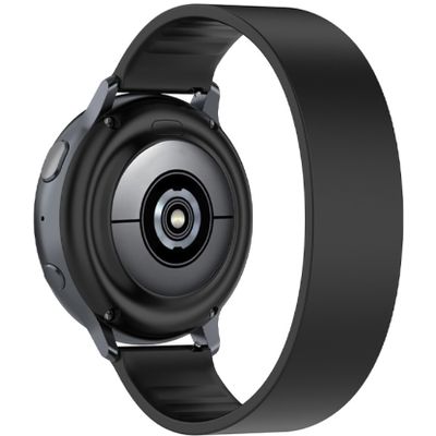 Cazy Bandje geschikt voor Samsung Galaxy Watch 6 / 5 / 4 - Siliconen Watchband - Zwart