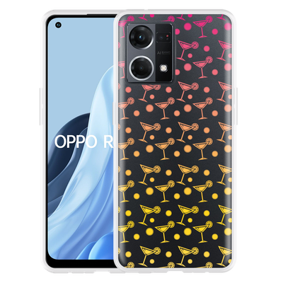 Cazy Hoesje geschikt voor Oppo Reno 7 - Cocktails